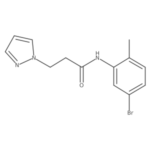 N-(5-bromo-2-methylphenyl)-3-(1H-pyrazol-1-yl)propanamide结构式