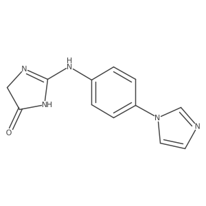 2-(4-Imidazol-1-ylanilino)-1,4-dihydroimidazol-5-one结构式
