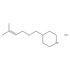 4-{[(3-Methyl-2-butenyl)oxy]methyl}piperidine hydrochloride结构式
