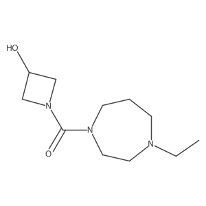 1-[(4-Ethyl-1,4-diazepan-1-yl)carbonyl]azetidin-3-ol结构式