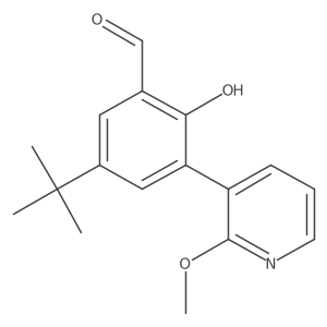 5-Tert-butyl-2-hydroxy-3-(2-methoxy-pyridin-3-yl)-benzaldehyde结构式