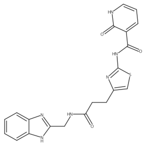 N-(4-(3-(((1H-benzo[d]imidazol-2-yl)methyl)amino)-3-oxopropyl)thiazol-2-yl)-2-oxo-1,2-dihydropyridine-3-carboxamide Structure