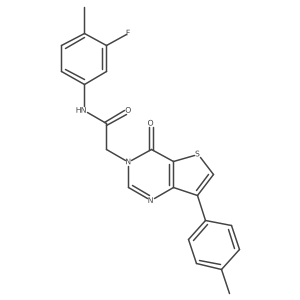 N-(3-fluoro-4-methylphenyl)-2-[7-(4-methylphenyl)-4-oxothieno[3,2-d]pyrimidin-3(4H)-yl]acetamide结构式
