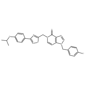3-(4-chlorobenzyl)-6-((3-(4-isopropoxyphenyl)-1,2,4-oxadiazol-5-yl)methyl)-3H-[1,2,3]triazolo[4,5-d]pyrimidin-7(6H)-one结构式