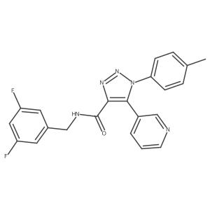 N-(3,5-difluorobenzyl)-5-(pyridin-3-yl)-1-(p-tolyl)-1H-1,2,3-triazole-4-carboxamide结构式