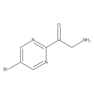 2-Amino-1-(5-bromopyrimidin-2-yl)ethan-1-one结构式