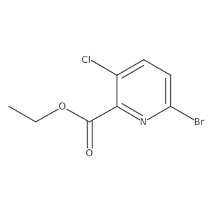 Ethyl 6-bromo-3-chloropicolinate结构式