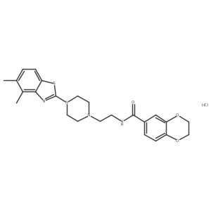N-(2-(4-(4,5-dimethylbenzo[d]thiazol-2-yl)piperazin-1-yl)ethyl)-2,3-dihydrobenzo[b][1,4]dioxine-6-carboxamide hydrochloride结构式