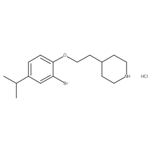 4-[2-(2-Bromo-4-isopropylphenoxy)ethyl]piperidine hydrochloride Structure