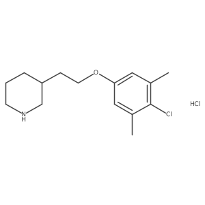 3-[2-(4-Chloro-3,5-dimethylphenoxy)ethyl]-piperidine hydrochloride结构式