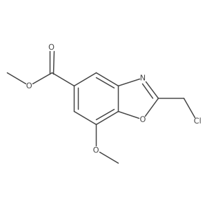 Methyl 2-(chloromethyl)-7-methoxy-1,3-benzoxazole-5-carboxylate结构式