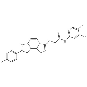 N-(3-chloro-4-methylphenyl)-2-{[11-(4-methylphenyl)-3,4,6,9,10-pentaazatricyclo[7.3.0.0^{2,6}]dodeca-1(12),2,4,7,10-pentaen-5-yl]sulfanyl}acetamide Structure