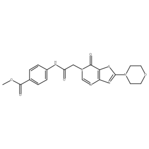 methyl 4-(2-(2-morpholino-7-oxothiazolo[4,5-d]pyrimidin-6(7H)-yl)acetamido)benzoate结构式