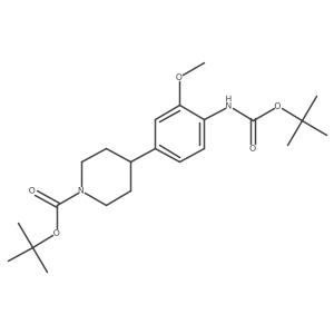Tert-butyl 4-(4-(tert-butoxycarbonylamino)-3-methoxyphenyl)piperidine-1-carboxylate Structure