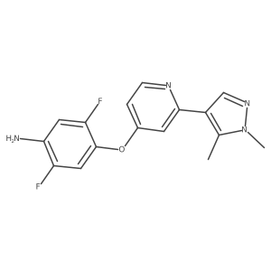 4-[[2-(1,5-Dimethyl-1h-pyrazol-4-yl)-4-pyridinyl]oxy]-2,5-difluorobenzenamine结构式