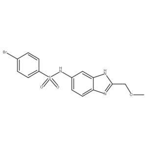 4-bromo-N-[2-(methoxymethyl)-1H-benzimidazol-5-yl]benzenesulfonamide Structure
