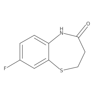8-Fluoro-2,3-dihydro-5H-benzo[B][1,4]thiazepin-4-one结构式