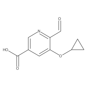 5-Cyclopropoxy-6-formylnicotinic acid Structure