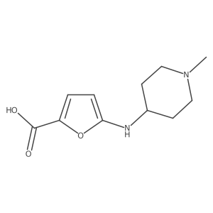 5-[(1-Methylpiperidin-4-yl)amino]furan-2-carboxylic acid Structure