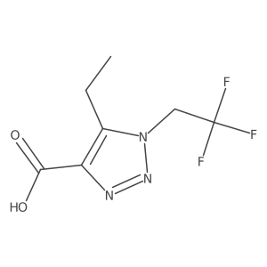 5-Ethyl-1-(2,2,2-trifluoroethyl)-1h-1,2,3-triazole-4-carboxylic acid结构式