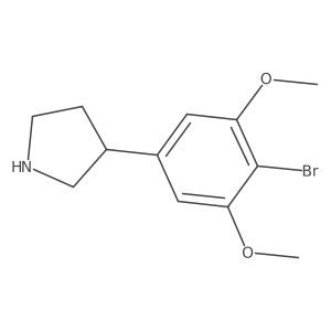 3-(4-Bromo-3,5-dimethoxyphenyl)pyrrolidine结构式