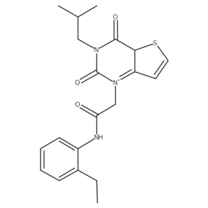 N-(2-ethylphenyl)-2-[3-(2-methylpropyl)-2,4-dioxo-4aH-thieno[3,2-d]pyrimidin-1-ium-1-yl]acetamide Structure