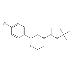 2-(4-Aminophenyl)-thiomorpholine-4-carboxylic acid tert-butyl ester Structure