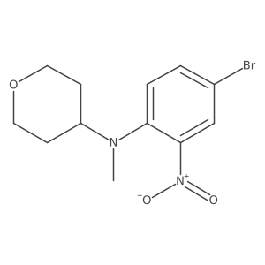 N-(4-bromo-2-nitrophenyl)tetrahydro-N-methyl-2H-pyran-4-amine Structure