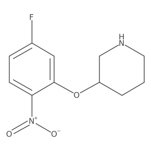 3-(5-Fluoro-2-nitrophenoxy)piperidine结构式