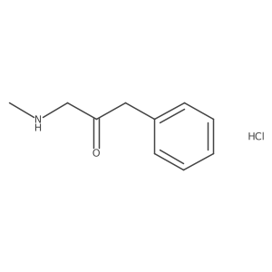 1-(Methylamino)-3-phenylacetone hydrochloride结构式