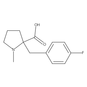 2-[(4-Fluorophenyl)methyl]-1-methylpyrrolidine-2-carboxylic acid结构式