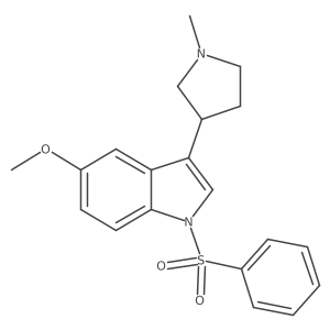 1H-Indole, 5-methoxy-3-(1-methyl-3-pyrrolidinyl)-1-(phenylsulfonyl)-结构式