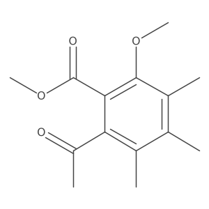 Methyl 2-acetyl-6-methoxy-3,4,5-trimethylbenzoate结构式