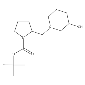 Tert-butyl 2-((3-hydroxypiperidin-1-yl)methyl)pyrrolidine-1-carboxylate Structure