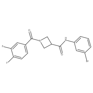 N-(3-bromophenyl)-1-(3,4-difluorobenzoyl)azetidine-3-carboxamide结构式