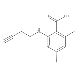 2-[(But-3-yn-1-yl)amino]-4,6-dimethylpyridine-3-carboxylic acid结构式