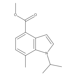 methyl 7-methyl-1-(1-methylethyl)-1H-indole-4-carboxylate结构式