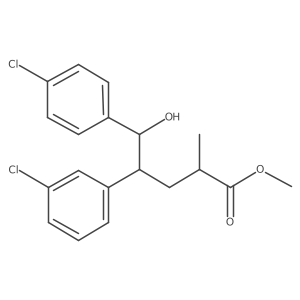 Benzenepentanoic acid, 4-chloro-gamma-(3-chlorophenyl)-delta-hydroxy-alpha-methyl-, methyl ester, (gammaR,deltaR)-rel-结构式