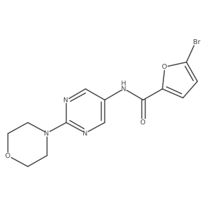 5-bromo-N-(2-morpholin-4-ylpyrimidin-5-yl)-2-furamide Structure