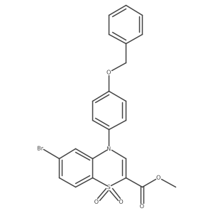 methyl 4-[4-(benzyloxy)phenyl]-6-bromo-4H-1,4-benzothiazine-2-carboxylate 1,1-dioxide Structure