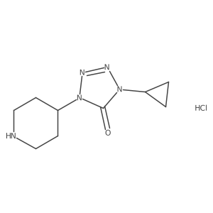 1-Cyclopropyl-4-piperidin-4-yl-1,4-dihydro-tetrazol-5-one hydrochloride Structure