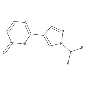 2-(1-(Difluoromethyl)-1H-pyrazol-4-yl)pyrimidin-4-ol Structure