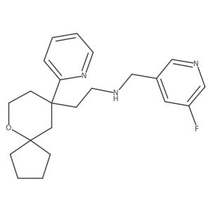 (R)-N-((5-Fluoropyridin-3-yl)methyl)-2-(9-(pyridin-2-yl)-6-oxaspiro[4.5]decan-9-yl)ethanamine结构式