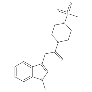 2-(1-methyl-1H-indol-3-yl)-1-[4-(methylsulfonyl)piperazin-1-yl]ethanone Structure