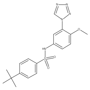 4-tert-butyl-N-[4-methoxy-3-(1H-tetrazol-1-yl)phenyl]benzenesulfonamide结构式