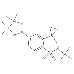 N-(1,1-dimethylethyl)-2-(1-methylcyclopropyl)-4-(4,4,5,5-tetramethyl-1,3,2-dioxaborolan-2-yl)benzenesulfonamide Structure