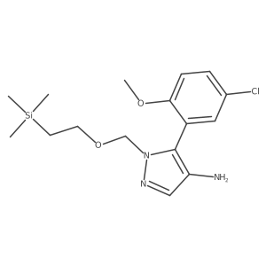 5-(5-Chloro-2-methoxyphenyl)-1-((2-(trimethylsilyl)ethoxy)methyl)-1H-pyrazol-4-amine结构式