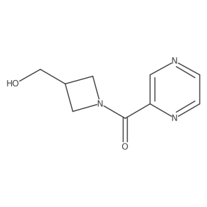 (3-(Hydroxymethyl)azetidin-1-yl)(pyrazin-2-yl)methanone结构式