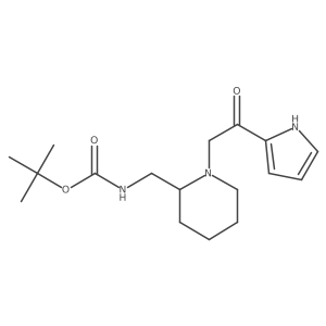 tert-butyl ((1-(2-oxo-2-(1H-pyrrol-2-yl)ethyl)piperidin-2-yl)methyl)carbamate结构式