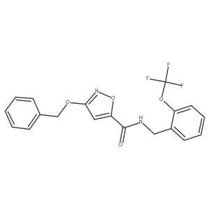 3-(benzyloxy)-N-(2-(trifluoromethoxy)benzyl)isoxazole-5-carboxamide结构式